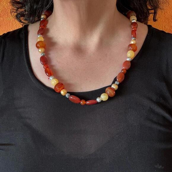 Carolyn Pollack Sterling Adjustable Multi Gemstone Beaded Necklace For Women - Picture 2 of 10